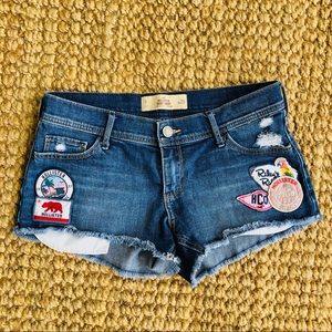 Womens hollister denim shorts